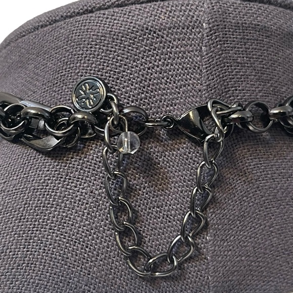 🎉 HP! ❤️ NWT! Simply Vera / Vera Wang Gunmetal Chain Cluster Necklace - Picture 4 of 7